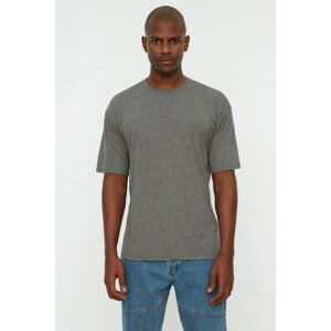 Trendyol Anthracite Men's Basic Relaxed Fit Crew Neck Short Sleeved T-Shirt