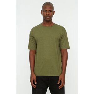 Trendyol Khaki Men's Basic Relaxed Fit Crew Neck Short Sleeved T-Shirt