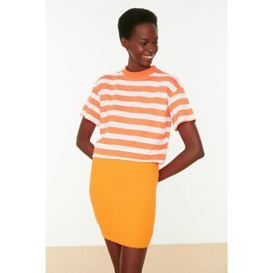 Trendyol Orange Knitted Detailed Knit Skirt