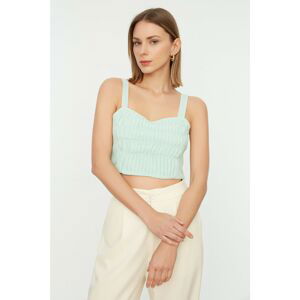 Trendyol Mint Gipe Crop Blouse