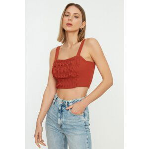 Trendyol Tile Gipe Crop Blouse