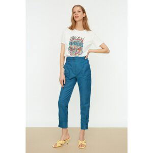 Trendyol Indigo High Waist Trousers