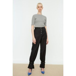 Trendyol Black Front Buttoned Trousers