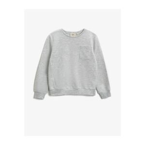 Koton Basic Pocket Sweatshirt Long Sleeve Cotton
