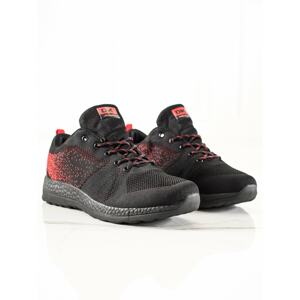 DK BLACK AND RED MEN'S SNEAKERS