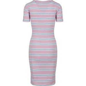 Women's Stretch Stripe Dress Girls' Pink/Ocean Blue