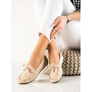 TRENDI SUEDE MOCCASINS WITH BOW