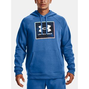 Under Armour Sweatshirt UA Rival Flc Graphic Hoodie-BLU - Mens