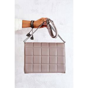 Quilted Letter Bag Grey Nerissa