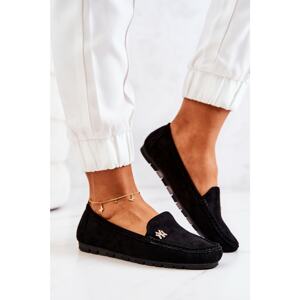 Women's Suede Loafers Black Madelyn