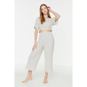 Trendyol Gray Culotte Oversized Camisole Knitted Trousers
