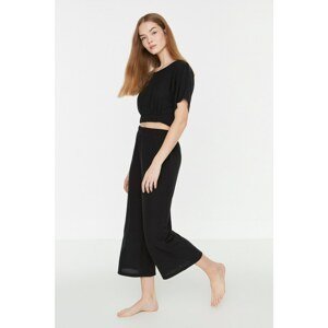 Trendyol Black Culotte Oversized Camisole Knitted Pants