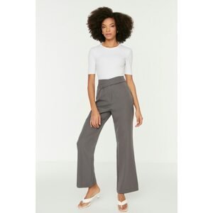Trendyol Gray Button Detailed Trousers
