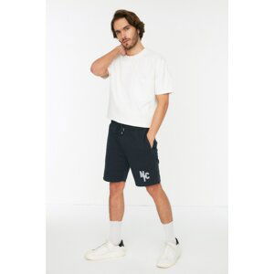 Trendyol Navy Blue Men's Regular Fit Printed Shorts & Bermuda