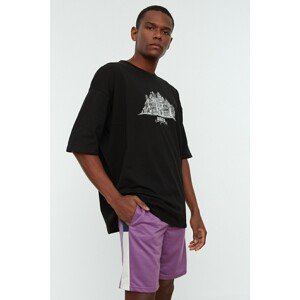 Trendyol Shorts - Purple - Normal Waist