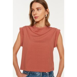 Trendyol Dried Rose Knitted T-Shirt