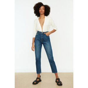 Trendyol Dark Blue High Waist Mom Jeans