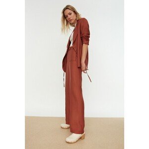 Trendyol Brown Rib Stitched Trousers