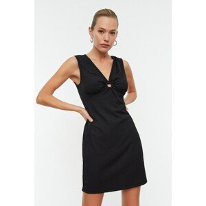 Trendyol Black Cut Out Detailed Knitted Dress