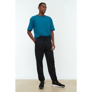 Trendyol Black Men's Oversize Fit Printed Sweatpants