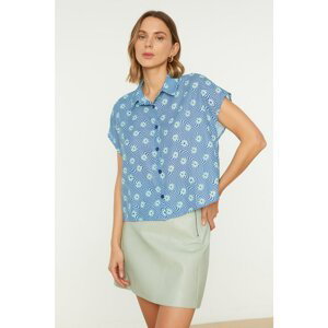 Trendyol Blue Printed Shirt