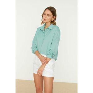 Trendyol Mint Plain Shirt