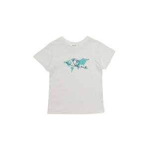 Trendyol White Printed and Embroidered Basic Girls' Knitted T-Shirt