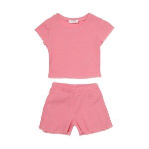 Trendyol Pink Girl Knitted Top-Top Set