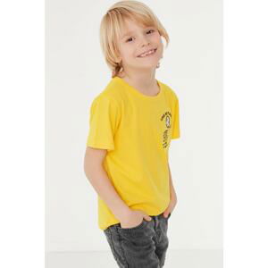 Trendyol Yellow Embroidered Boy Knitted T-Shirt