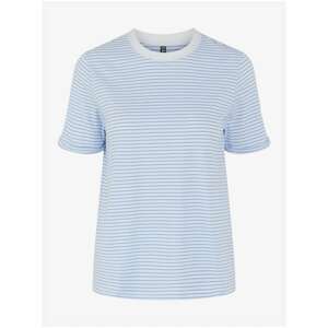 White-Blue Striped T-Shirt Pieces Ria - Women