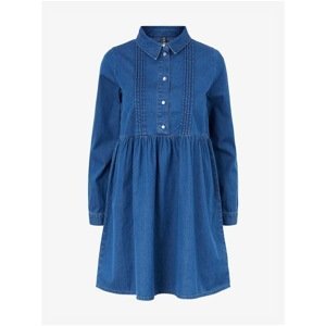Blue Denim Shirt Dress Pieces Heva - Women