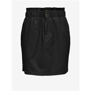 Black Women's Leatherette Short Skirt ONLY Maureen - Women