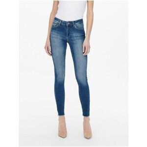 Dark Blue Women's Skinny Fit Jeans with Embroidered Effect ONLY Bl - Women