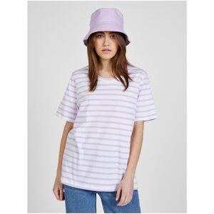 Purple-White Women's Striped T-Shirt ONLY Only - Women