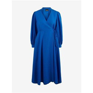 Blue Women's Wrap Midi Dress Pieces Naaja - Women