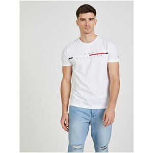 White Men's Patterned T-Shirt Tommy Hilfiger - Men