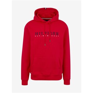 Red Men's Patterned Hoodie Tommy Hilfiger - Mens