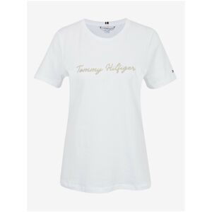 White Women's T-Shirt with Tommy Hilfiger Print - Women