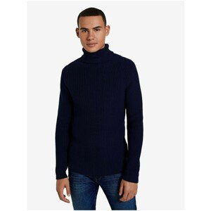 Dark blue Men's Ribbed Turtleneck Tom Tailor Denim - Men