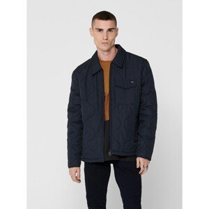 Dark Blue Quilted Jacket ONLY & SONS Onsray - Men