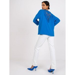 Blue blouse with lace on the back Sylvie RUE PARIS