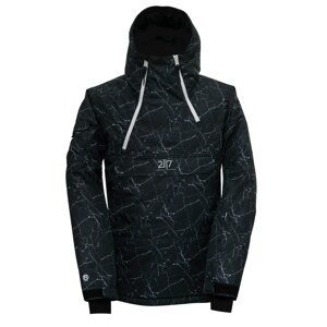 LIDEN - ECO Men's light insulated 2L ski jacket (anorak) - Black AOP