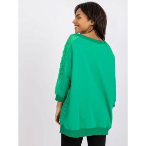 Dark green casual blouse Leja RUE PARIS