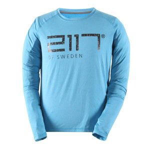 BLASUT - men's functional t-shirt with long sleeves - blue melange