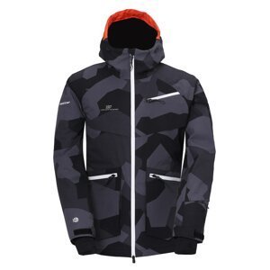 NYHEM - ECO mens ski jacket, black - camouflage pattern