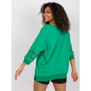 Dark green casual blouse Torino RUE PARIS