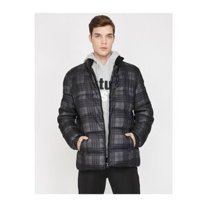 Koton Men's Gray Check Coat