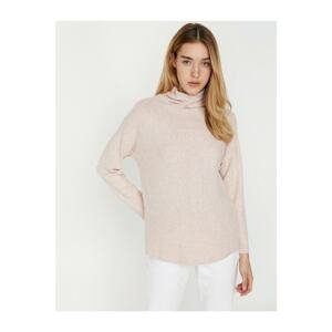 Koton Women's Pink Turtleneck Sweater