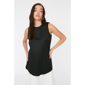 Trendyol Black Crew Neck Sleeveless Woven Tunic