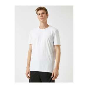 Koton Men's White Printed T-Shirt